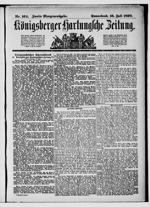 Königsberger Hartungsche Zeitung vom 16.07.1892