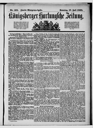 Königsberger Hartungsche Zeitung on Jul 17, 1892