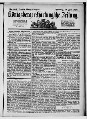 Königsberger Hartungsche Zeitung vom 19.07.1892