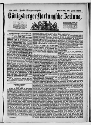 Königsberger Hartungsche Zeitung on Jul 20, 1892