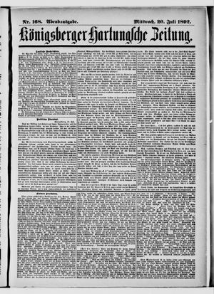 Königsberger Hartungsche Zeitung on Jul 20, 1892