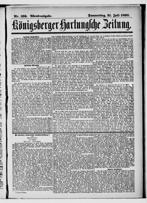 Königsberger Hartungsche Zeitung on Jul 21, 1892