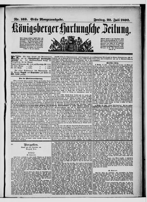 Königsberger Hartungsche Zeitung on Jul 22, 1892