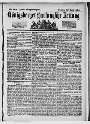 Königsberger Hartungsche Zeitung on Jul 22, 1892