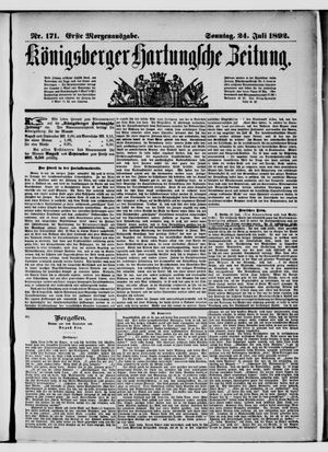 Königsberger Hartungsche Zeitung vom 24.07.1892