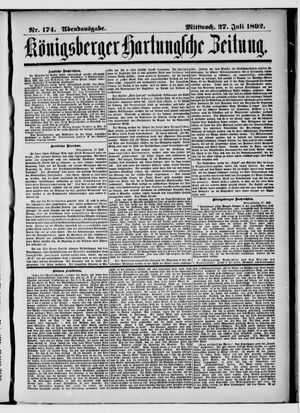 Königsberger Hartungsche Zeitung vom 27.07.1892