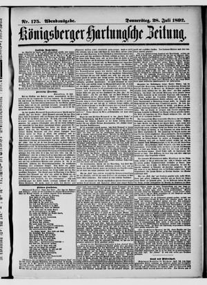 Königsberger Hartungsche Zeitung vom 28.07.1892