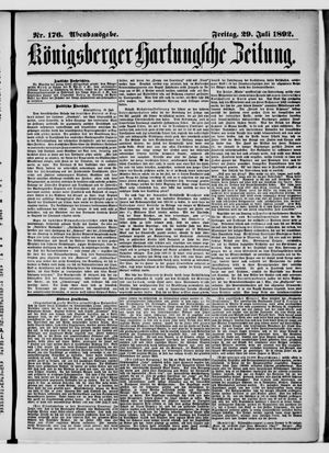 Königsberger Hartungsche Zeitung vom 29.07.1892