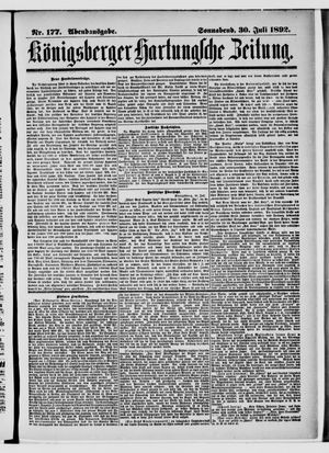 Königsberger Hartungsche Zeitung on Jul 30, 1892