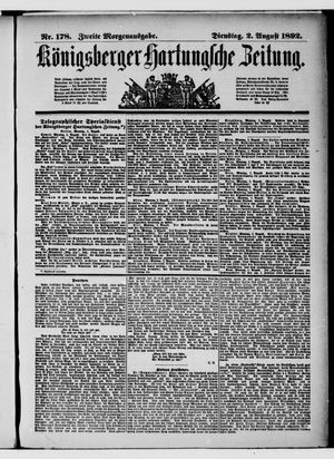 Königsberger Hartungsche Zeitung on Aug 2, 1892