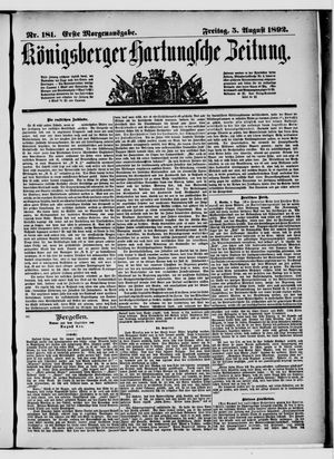 Königsberger Hartungsche Zeitung vom 05.08.1892