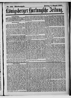 Königsberger Hartungsche Zeitung vom 05.08.1892