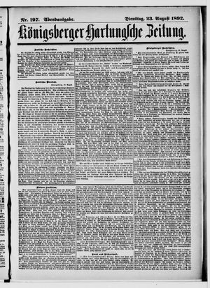 Königsberger Hartungsche Zeitung vom 23.08.1892