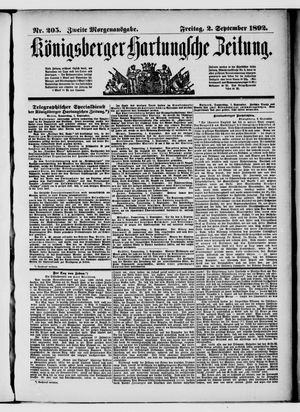 Königsberger Hartungsche Zeitung vom 02.09.1892