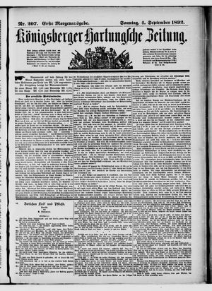Königsberger Hartungsche Zeitung vom 04.09.1892