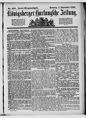 Königsberger Hartungsche Zeitung vom 04.09.1892