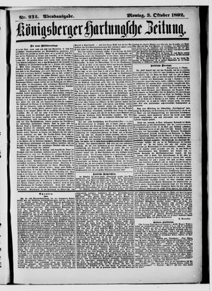 Königsberger Hartungsche Zeitung vom 03.10.1892