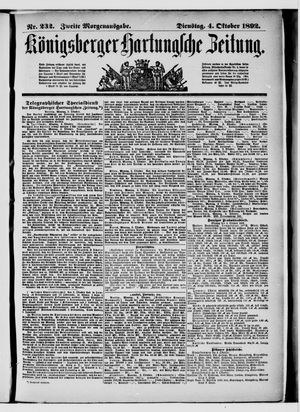 Königsberger Hartungsche Zeitung vom 04.10.1892