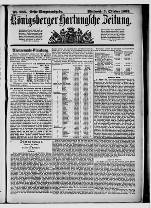 Königsberger Hartungsche Zeitung vom 05.10.1892