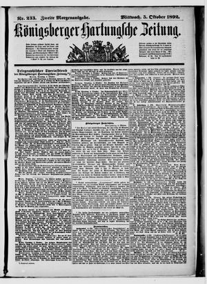 Königsberger Hartungsche Zeitung vom 05.10.1892