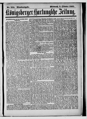Königsberger Hartungsche Zeitung vom 05.10.1892