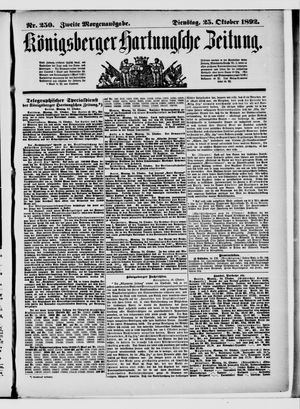 Königsberger Hartungsche Zeitung on Oct 25, 1892