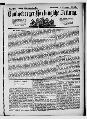Königsberger Hartungsche Zeitung vom 07.12.1892
