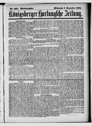 Königsberger Hartungsche Zeitung vom 07.12.1892