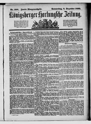 Königsberger Hartungsche Zeitung on Dec 8, 1892