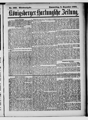 Königsberger Hartungsche Zeitung on Dec 8, 1892