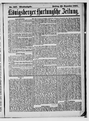 Königsberger Hartungsche Zeitung vom 30.12.1892
