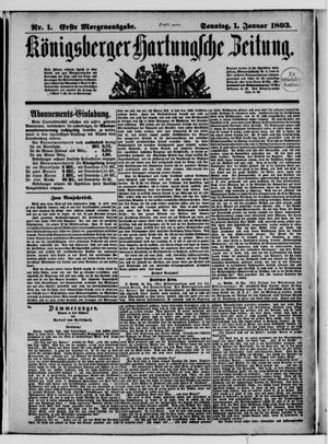 Königsberger Hartungsche Zeitung on Jan 1, 1893