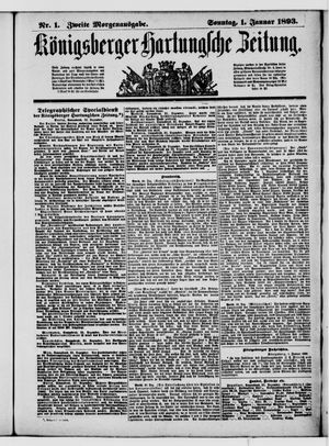Königsberger Hartungsche Zeitung on Jan 1, 1893