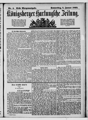 Königsberger Hartungsche Zeitung vom 05.01.1893