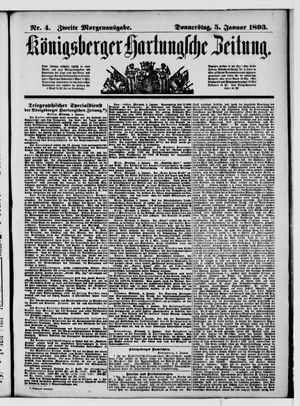 Königsberger Hartungsche Zeitung on Jan 5, 1893