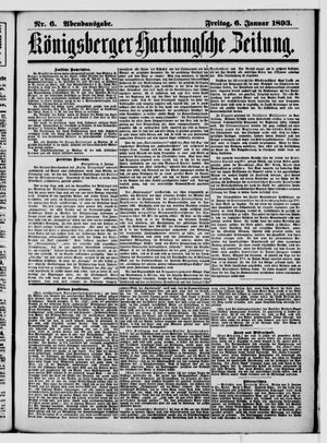 Königsberger Hartungsche Zeitung vom 06.01.1893
