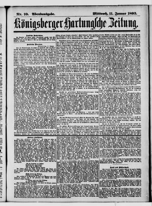 Königsberger Hartungsche Zeitung vom 11.01.1893