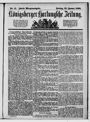 Königsberger Hartungsche Zeitung on Jan 13, 1893