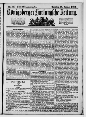 Königsberger Hartungsche Zeitung on Jan 15, 1893