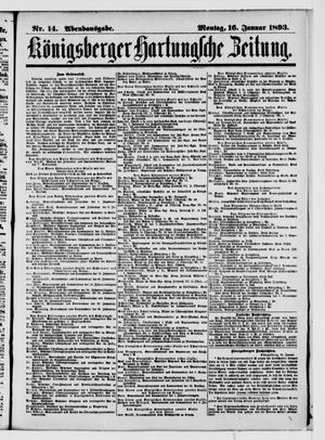 Königsberger Hartungsche Zeitung vom 16.01.1893