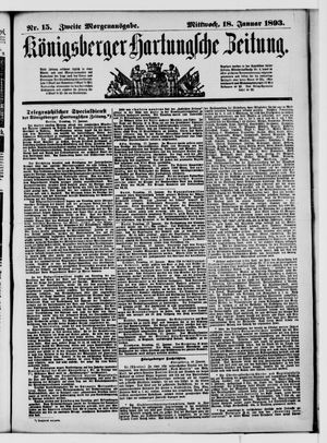 Königsberger Hartungsche Zeitung vom 18.01.1893
