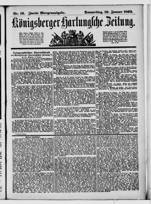 Königsberger Hartungsche Zeitung vom 19.01.1893