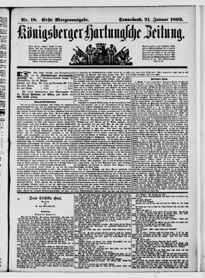 Königsberger Hartungsche Zeitung vom 21.01.1893