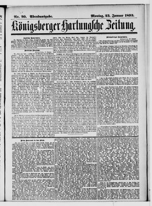 Königsberger Hartungsche Zeitung vom 23.01.1893