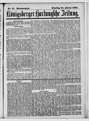 Königsberger Hartungsche Zeitung vom 24.01.1893