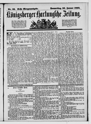 Königsberger Hartungsche Zeitung vom 26.01.1893