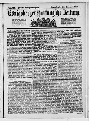 Königsberger Hartungsche Zeitung on Jan 28, 1893