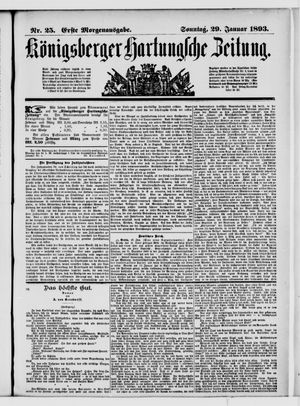 Königsberger Hartungsche Zeitung vom 29.01.1893