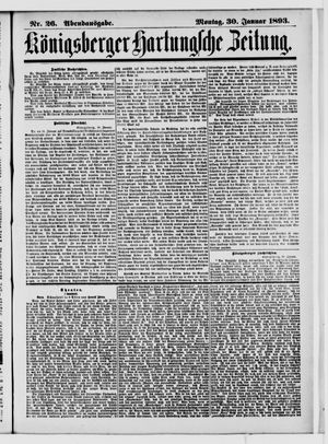 Königsberger Hartungsche Zeitung vom 30.01.1893