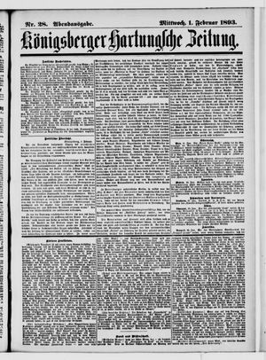 Königsberger Hartungsche Zeitung vom 01.02.1893
